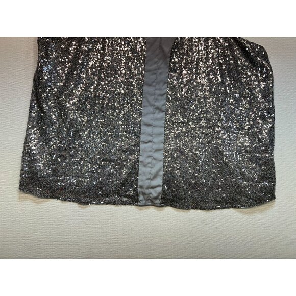 Andree By Unit Women's Halter Sequins Tank Top Size 3X Gray Sleeveless Stretch - Picture 4 of 12